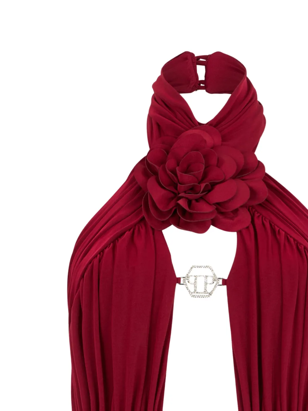 Philipp Plein Body met bloemdetail en uitgesneden details Rood