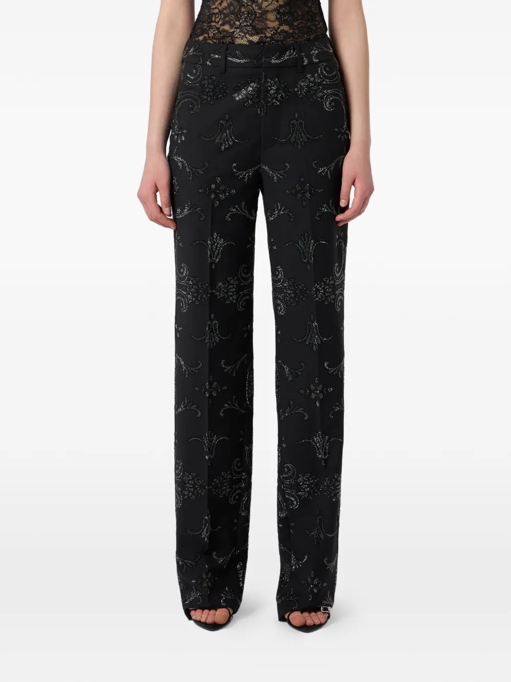Philipp Plein Baroque broek met stras Zwart
