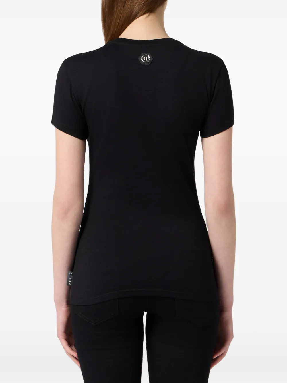 Philipp Plein Teddy T-shirt verfraaid met stras Zwart