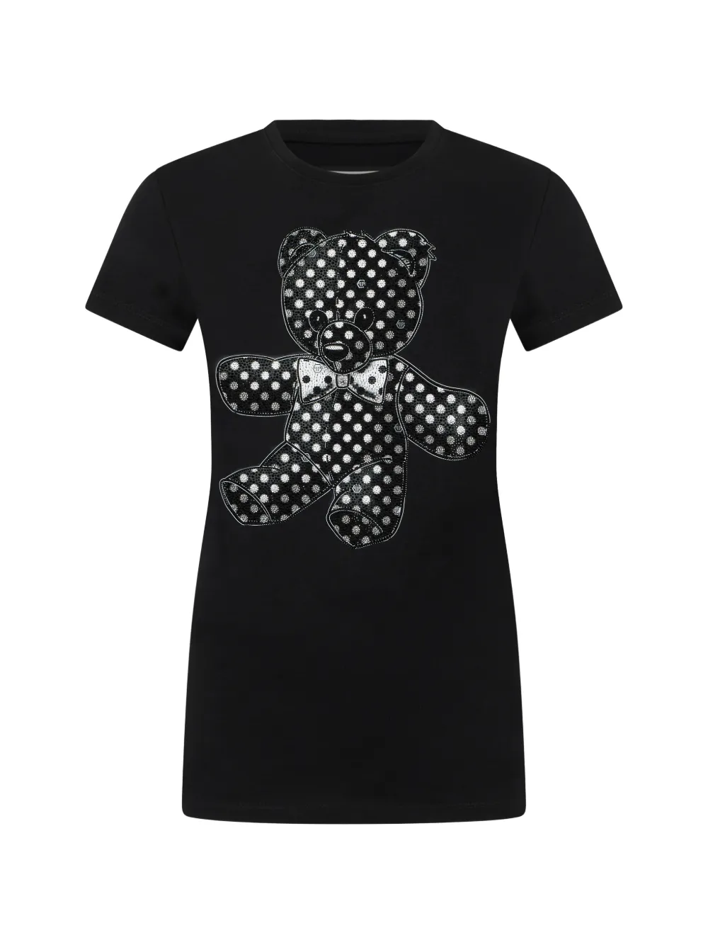 Philipp Plein T-shirt Teddy con strass - Nero
