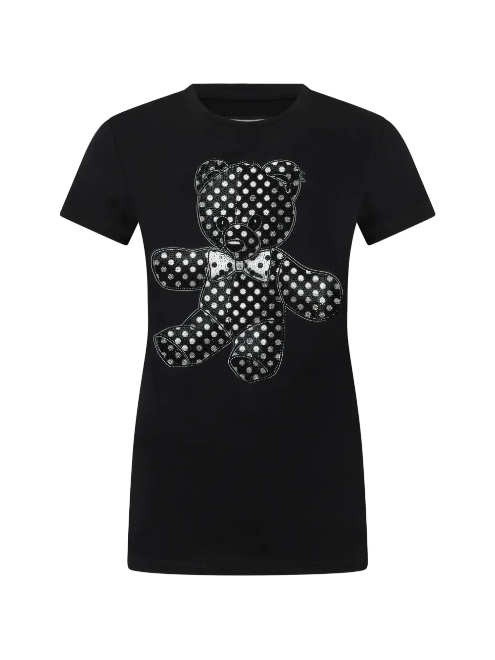 Philipp Plein T-shirt Teddy con strass - Nero