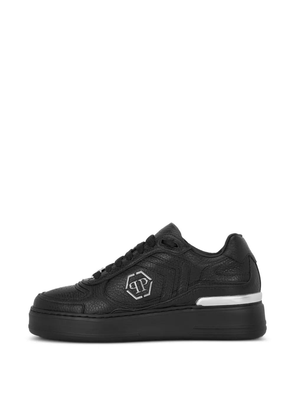 Philipp Plein Leren sneakers Zwart