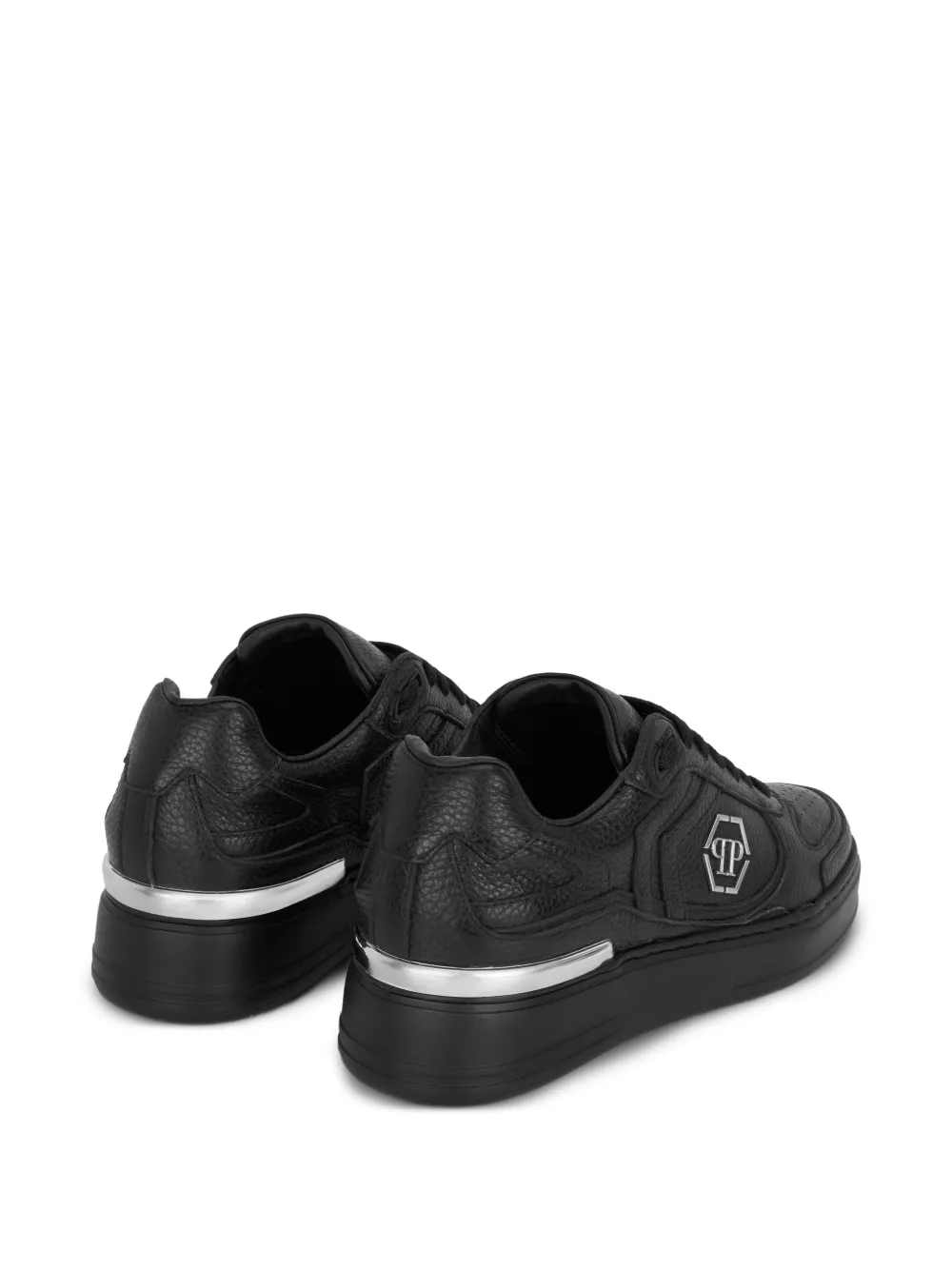 Philipp Plein Leren sneakers Zwart