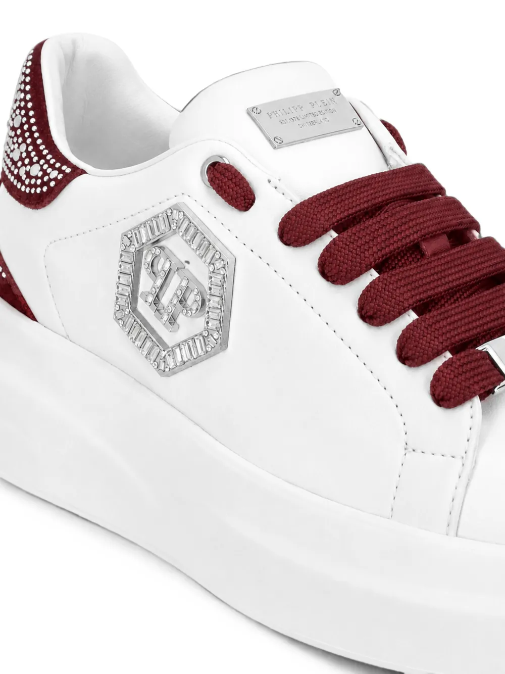 Philipp Plein Megastar low-top sneakers met stras Wit