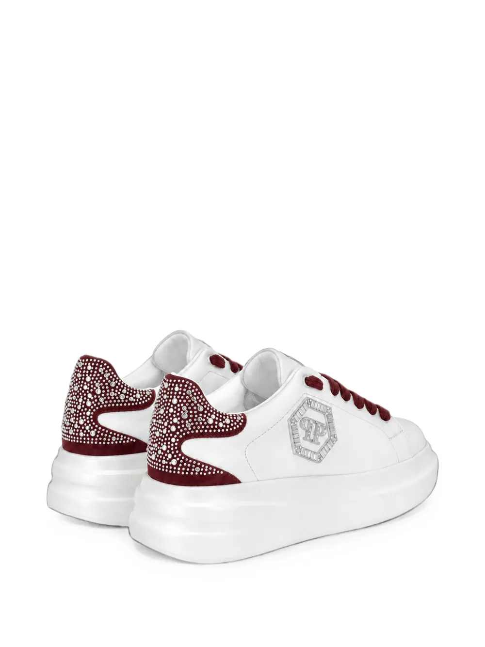 Philipp Plein Megastar low-top sneakers met stras Wit