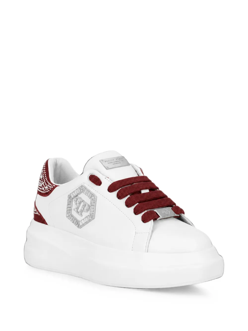 Philipp Plein Megastar low-top sneakers met stras Wit
