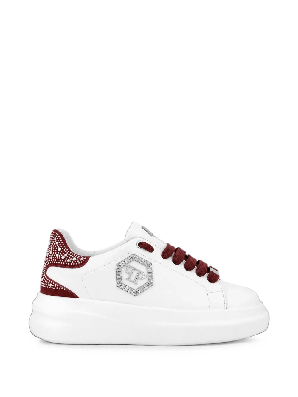 Philipp Plein Megastar low-top sneakers met stras Wit