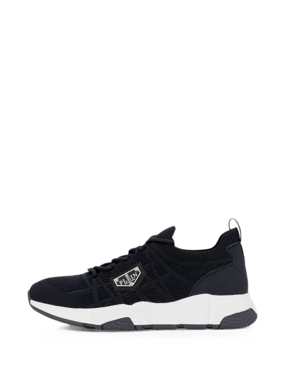 Philipp Plein Runner Sock Triangle Placca sneakers Blauw