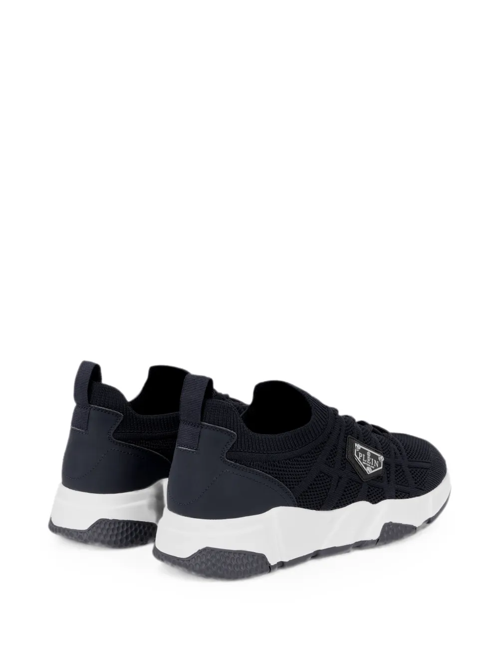 Philipp Plein Runner Sock Triangle Placca sneakers Blauw