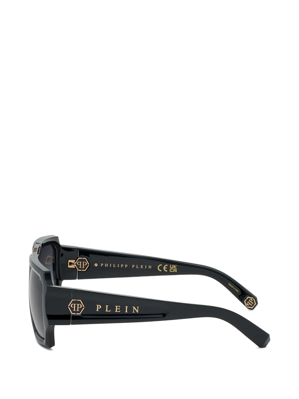 Brave Gold-Tone Detailing Geometric Sunglasses
