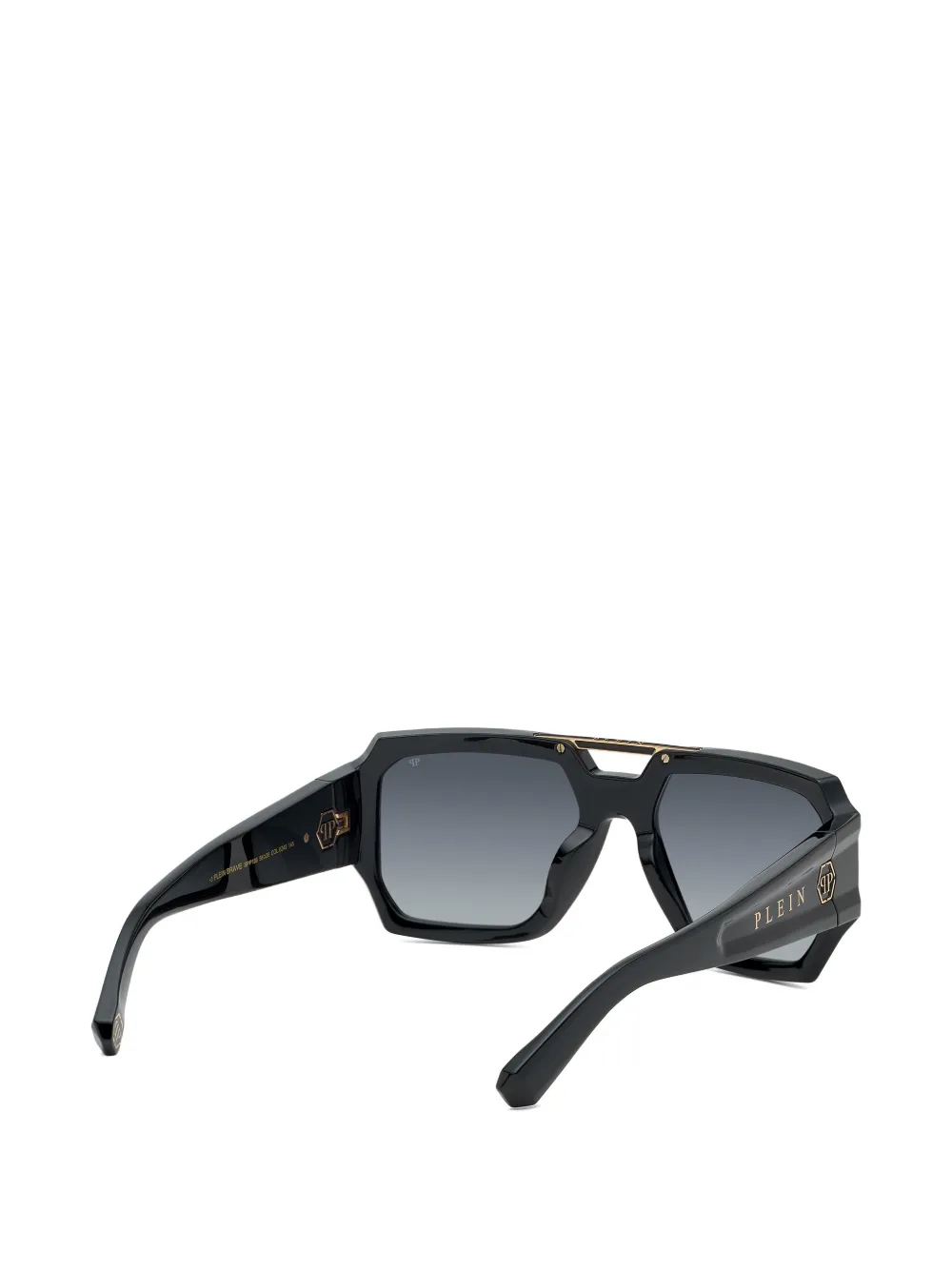 Brave Gold-Tone Detailing Geometric Sunglasses