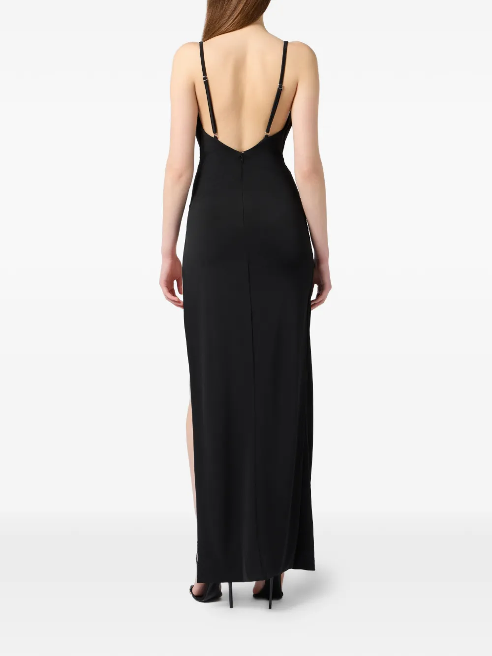 Philipp Plein Signature maxi-jurk Zwart