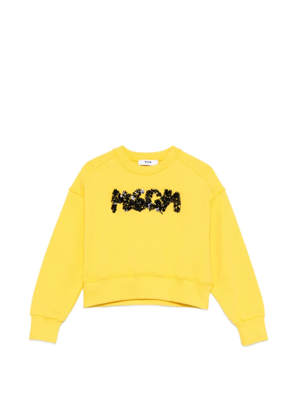 MSGM Kids sequin-embellished sweatshirt - Giallo