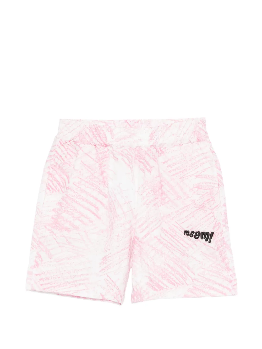 MSGM Kids logo-embroidered shorts - Bianco