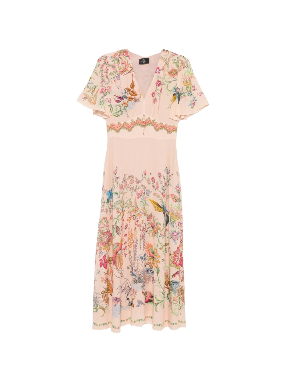 ETRO floral print V-neck dress - Rosa