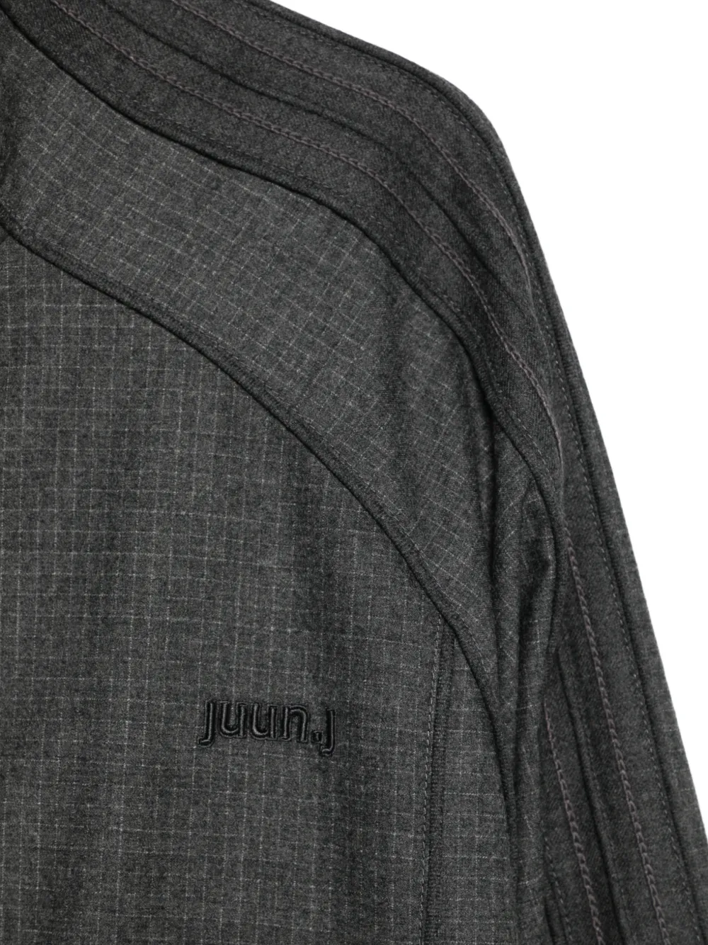 Zip-Up Checked Jacket