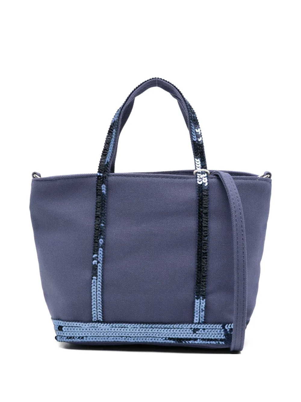 Vanessa Bruno Xs Cabas Sequin-embellished Tote Bag In Blue