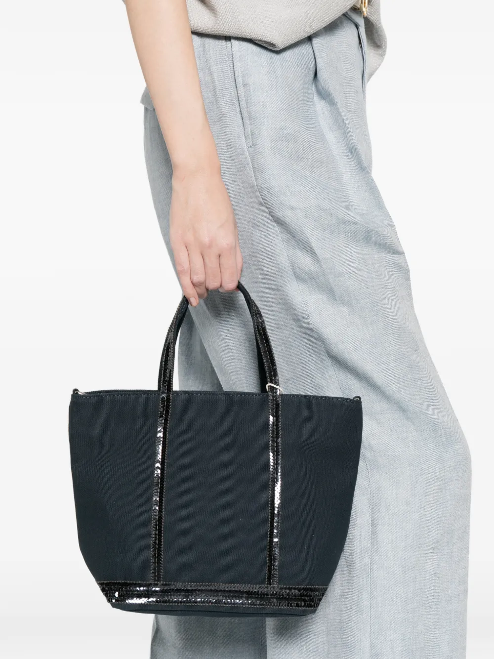  Vanessa Bruno Small Cabas Sequin-embellished Tote Bag - Blue 