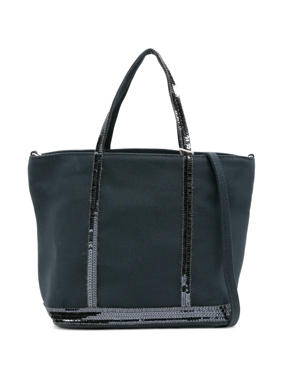 Vanessa Bruno small Cabas sequin-embellished tote bag - Blu