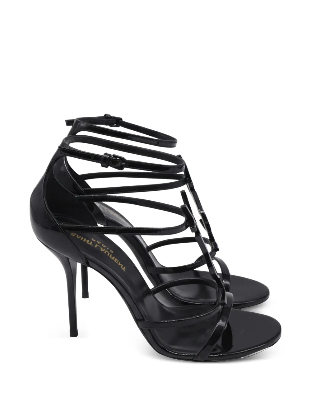 Saint Laurent Pre-Owned Cassandra strappy sandals - Schwarz