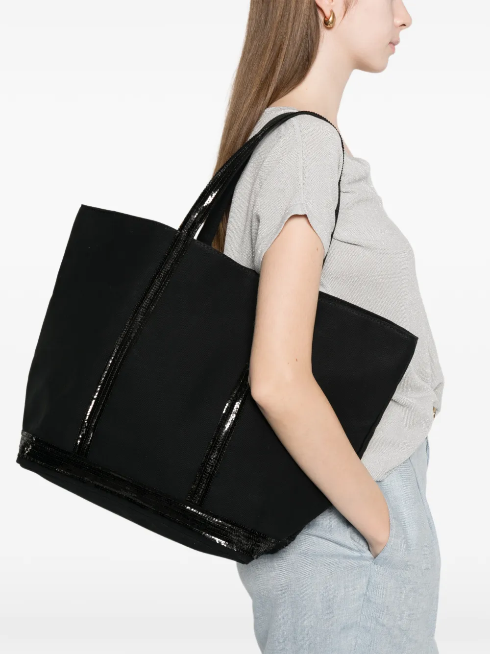 Large Cabas Sequin-Embellished Tote Bag