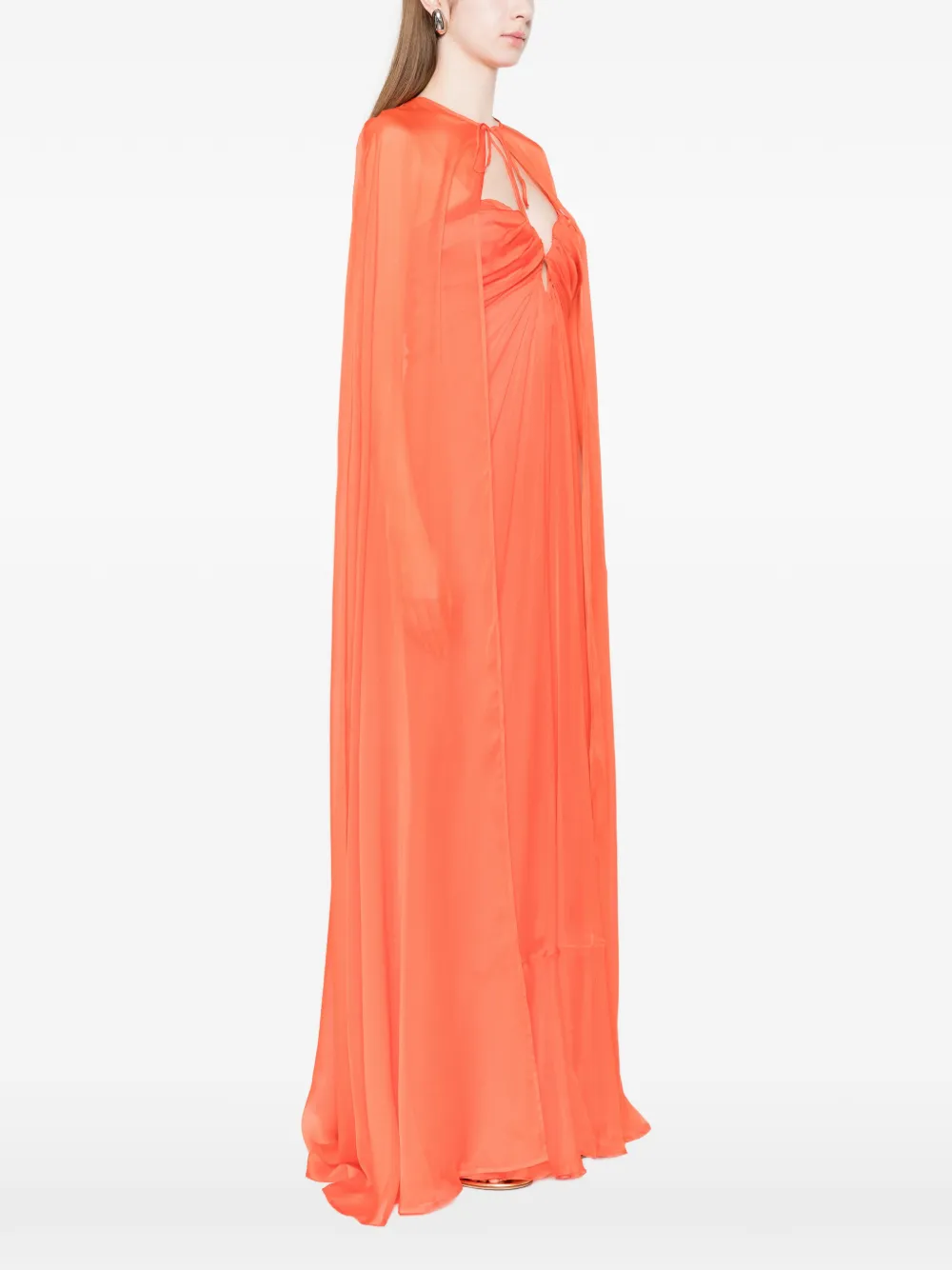  Raquel Diniz Bianca Tie-neck Cape - Orange 