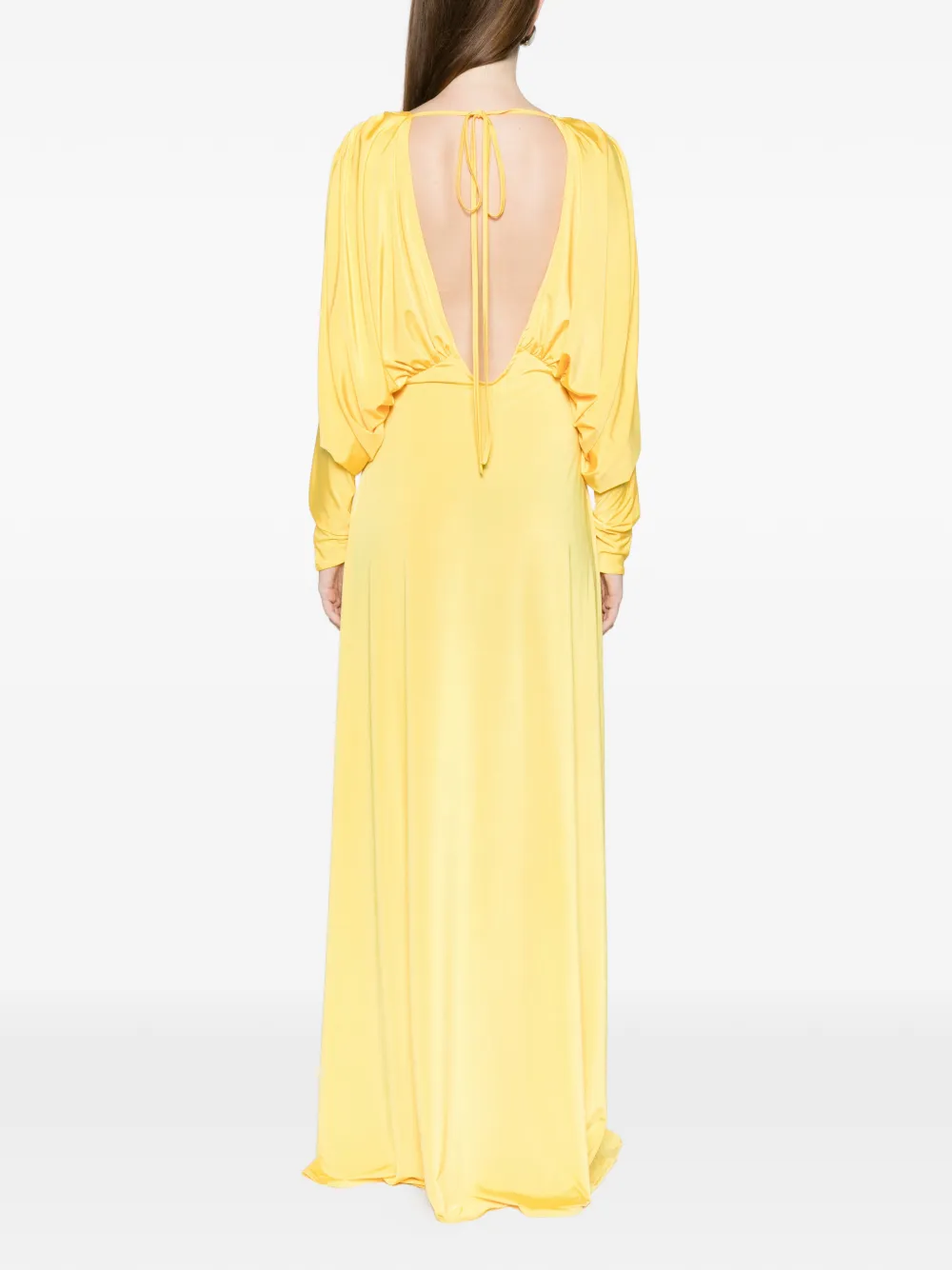 Raquel Diniz Sonia maxi-jurk met V-hals Geel