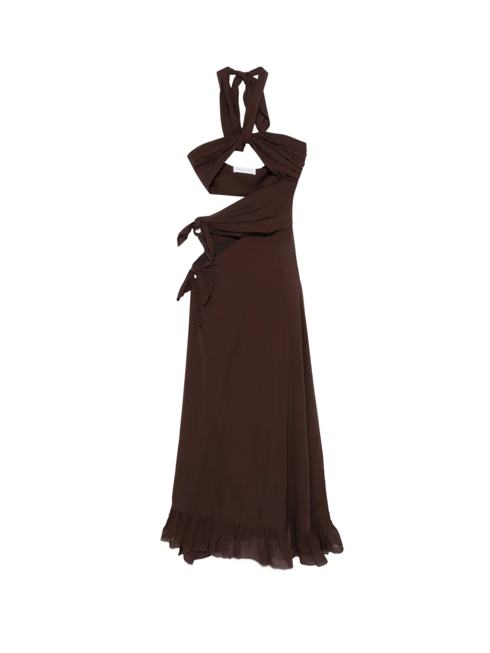 Raquel Diniz Teresa cut-out ruffled maxi dress