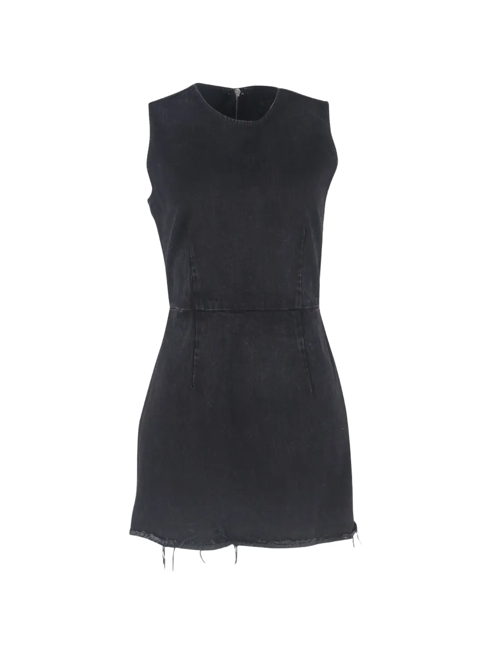 Pre-Owned Alexander Wang raw-hem denim mini dress - Nero