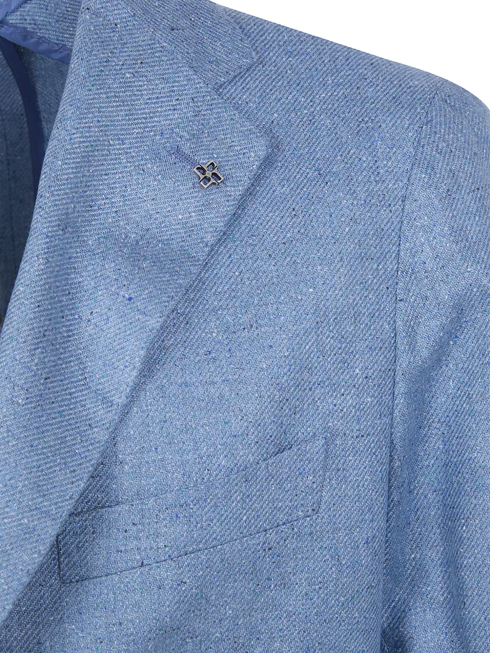 Tagliatore Zijden blazer met knopen Blauw