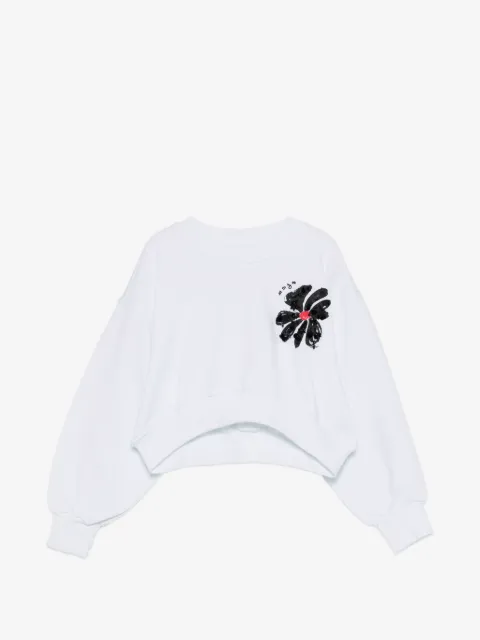 MSGM Kids floral-detail sweatshirt