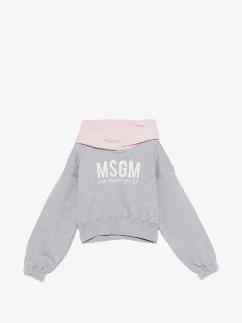 MSGM Kids hoodie con detalle del logo