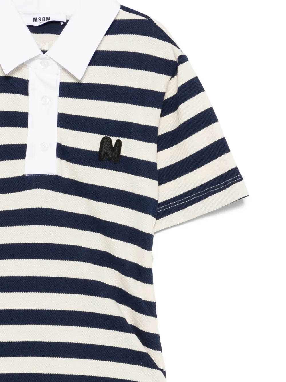 MSGM Kids Gestreepte jurk Blauw