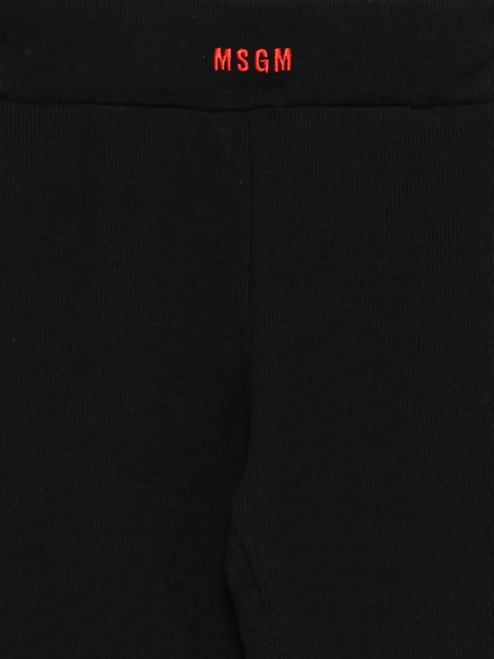 MSGM Kids Shorts met geborduurd logo Zwart
