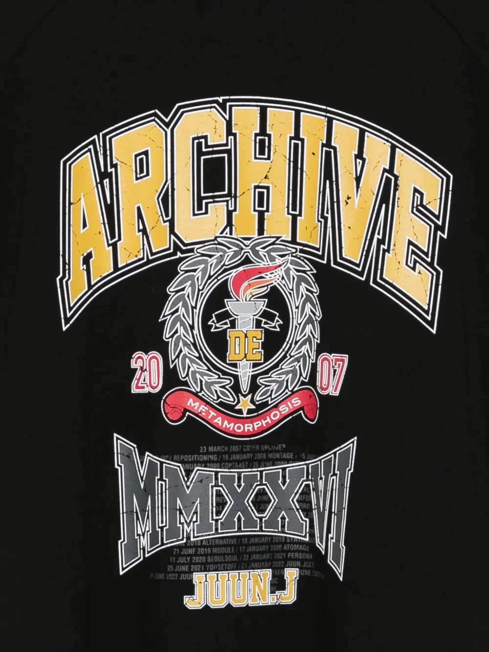  Juun.j Printed T-shirt - Black 