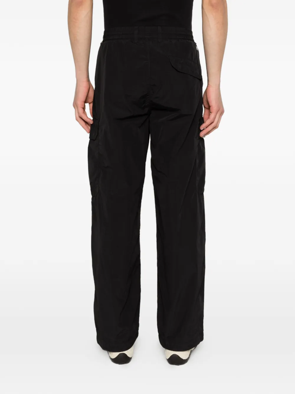 C.P. Company Flatt nylon ruimvallende cargo broek Zwart
