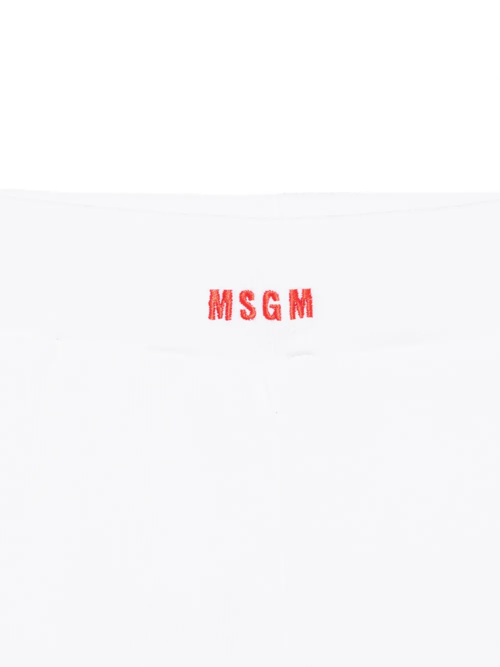 MSGM Kids Zwembroek met geborduurd logo Wit