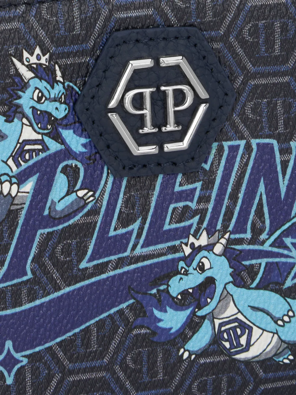 Philipp Plein Portemonnee met draak-monogram Zwart