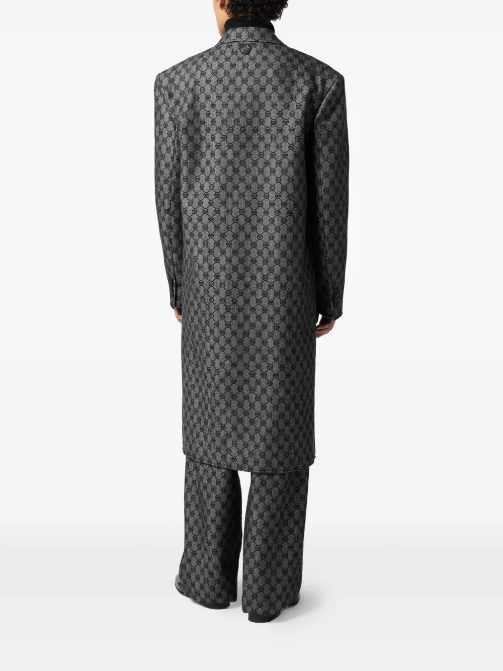 Philipp Plein Jas met monogram jacquard Grijs