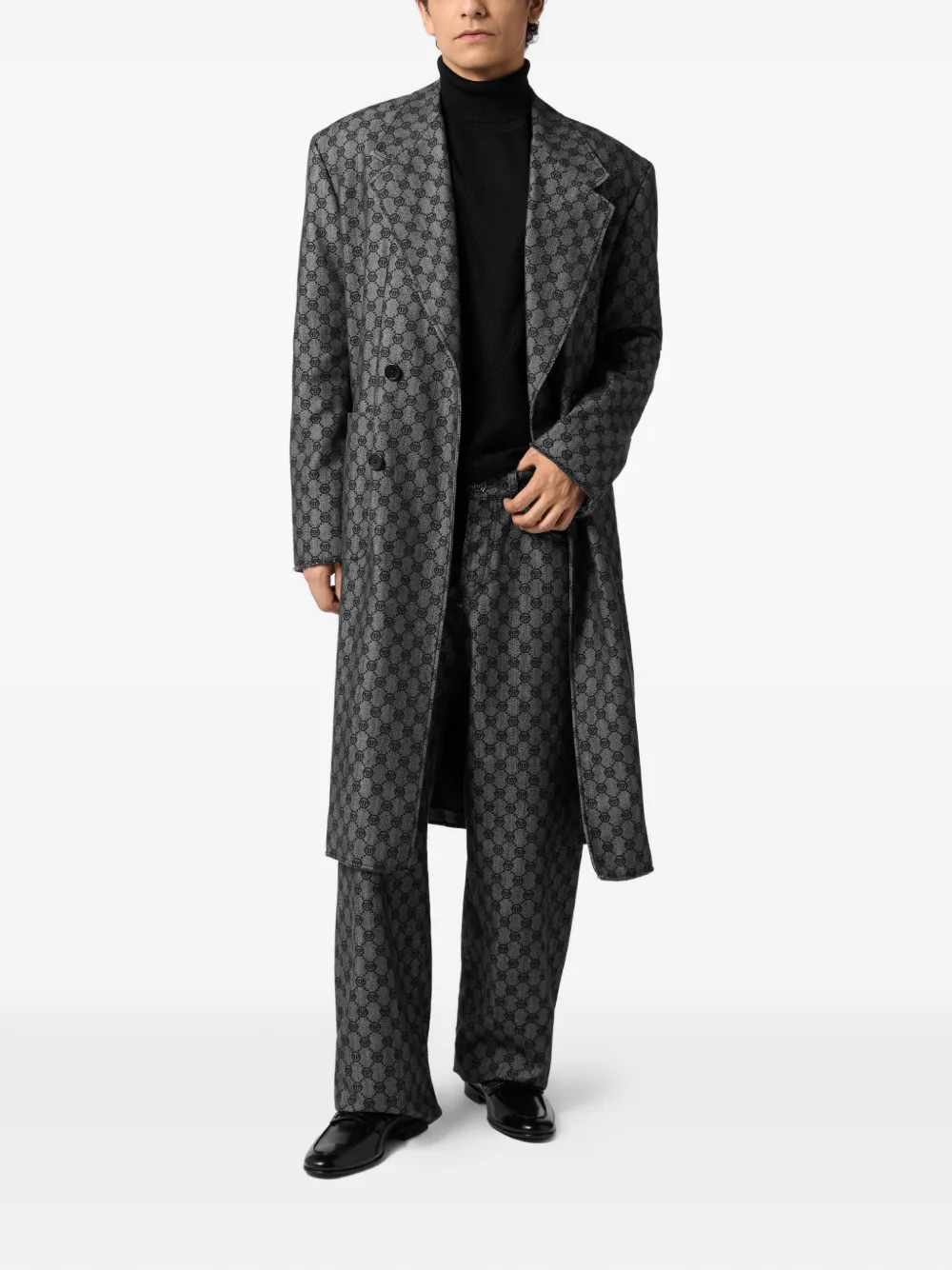 Philipp Plein Jas met monogram jacquard Grijs