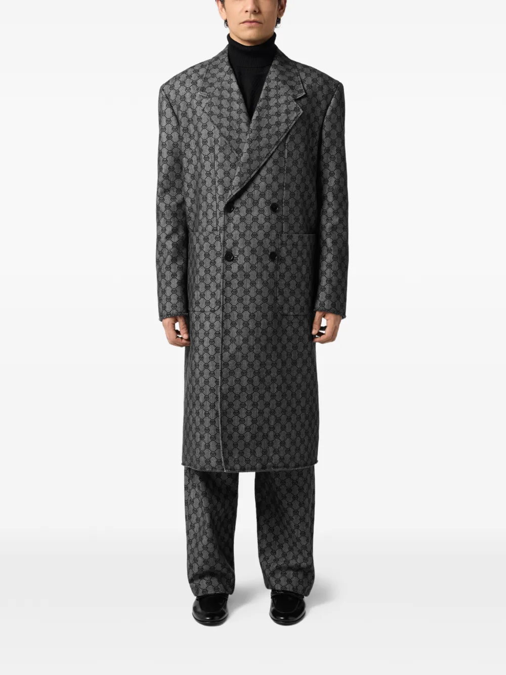 Philipp Plein Jas met monogram jacquard Grijs