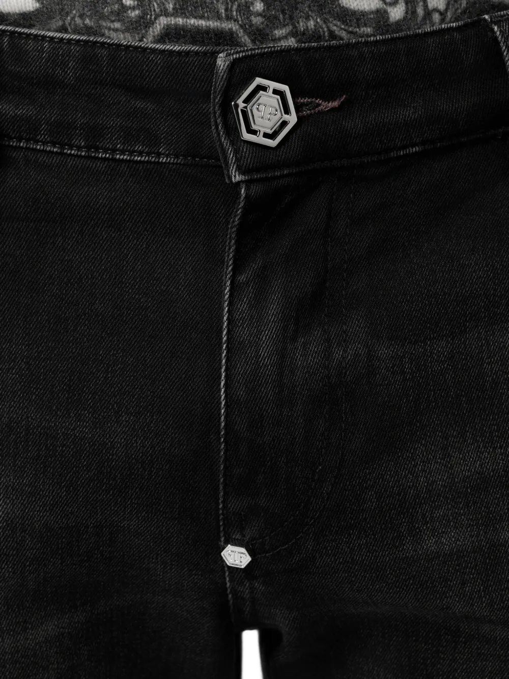 Philipp Plein Baroque skinny jeans Zwart