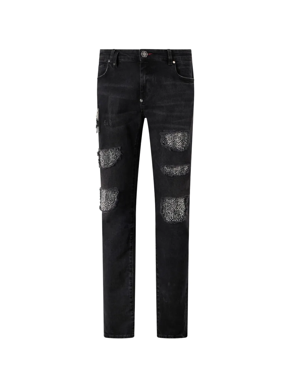 Philipp Plein узкие джинсы со стразами | черный | Image 1