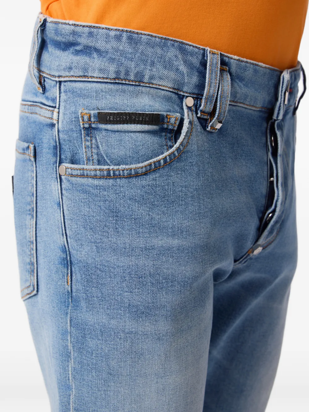Philipp Plein Super straight jeans Blauw