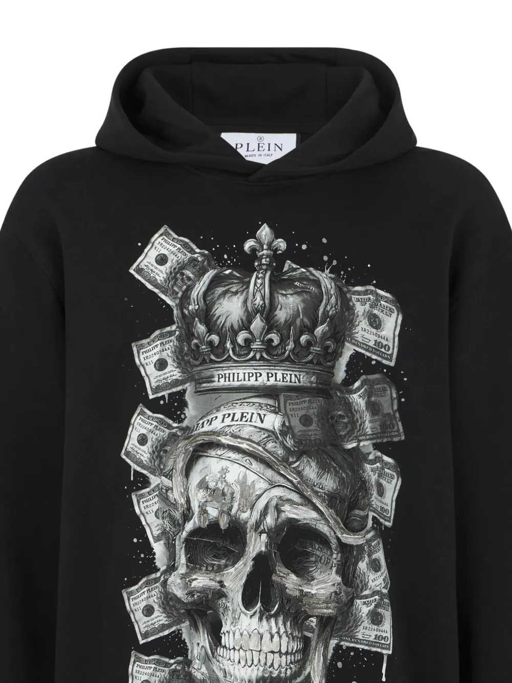 Philipp Plein Hoodie met doodskop Zwart