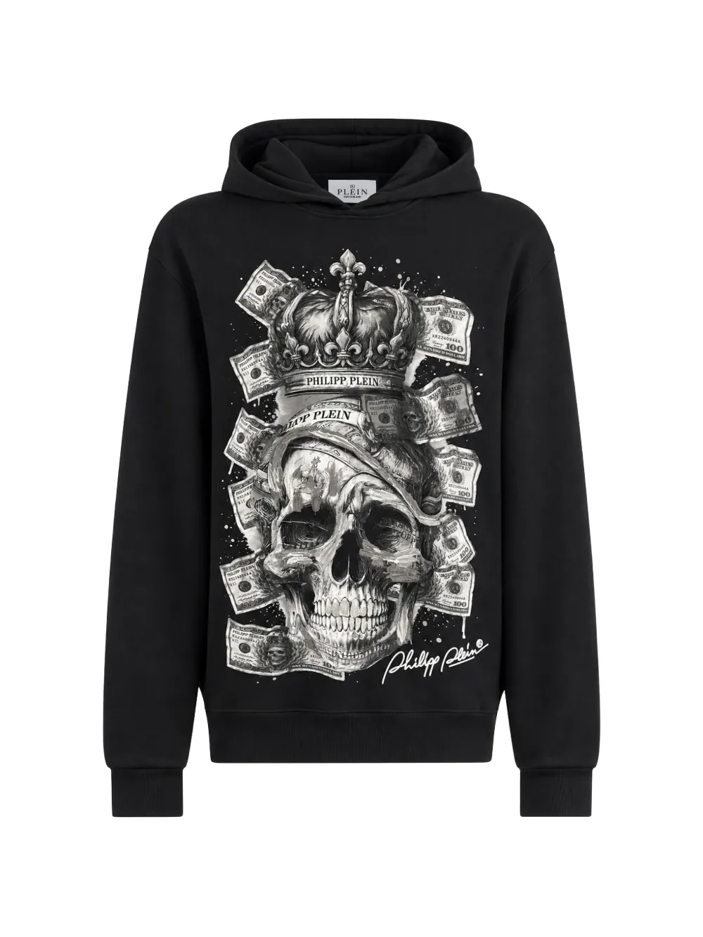 Philipp Plein Skull Dollar hoodie - Black