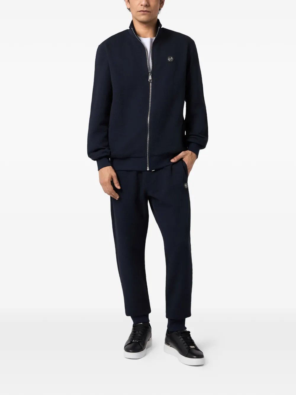 Philipp Plein Trainingsbroek met jacquard Blauw