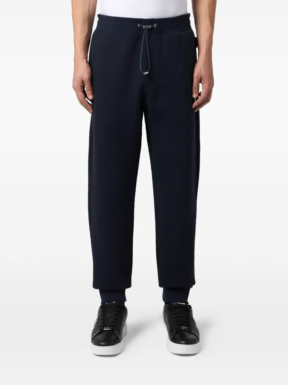Philipp Plein Trainingsbroek met jacquard Blauw