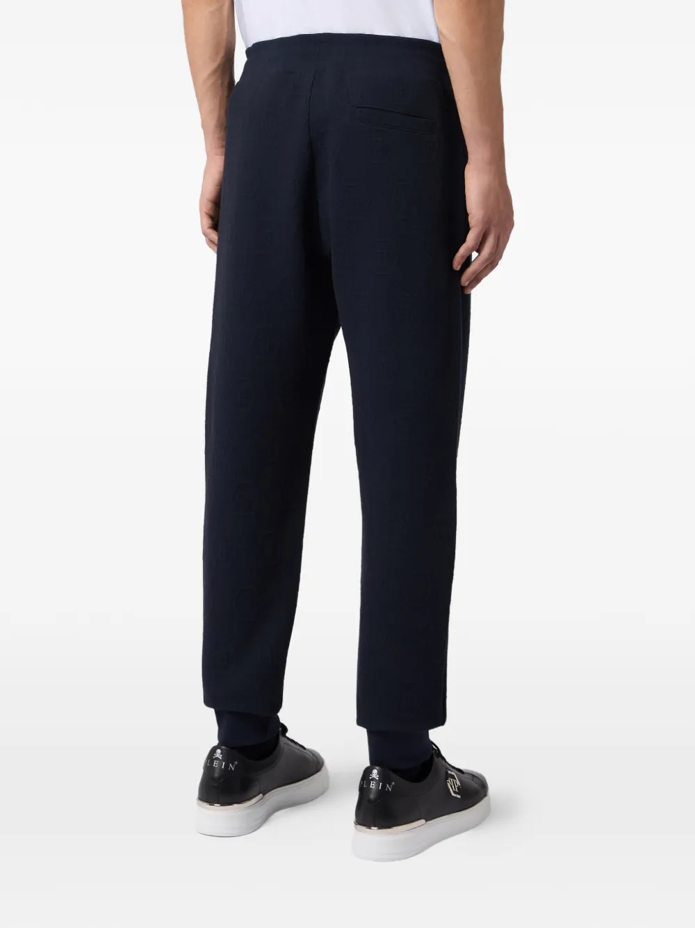 Philipp Plein Trainingsbroek met jacquard Blauw