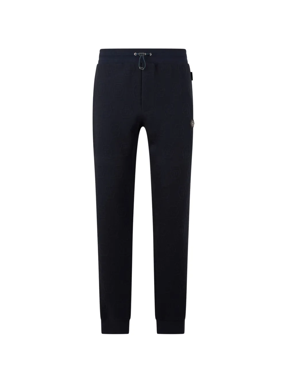 Philipp Plein Pantaloni sportivi con monogramma jacquard - Blu